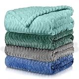 Frienda 4 Pcs Baby Fuzzy Blanket Fluffy Baby Blanket for Boys Girls Soft Warm Infant Newborn Toddler Receiving Nursery Bed Supplies, 32 x 24 Inch(Classic Color)