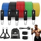 WHATAFIT Resistance Bands, Exercise Bands,Resistance Bands for Working Out, Work Out Bands with Handles for Men and Women Fitness, Strength Training Home Gym Equipment