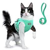 Supet Cat Harness and Leash Set - Soft Mesh Adjustable Cat Vest Harness with Reflective Strap for Walking Cat and Puppy Rabbit