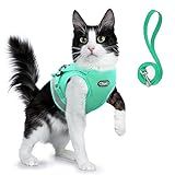 Supet Cat Harness and Leash Set - Soft Mesh Adjustable Cat Vest Harness with Reflective Strap for Walking Cat and Puppy Rabbit