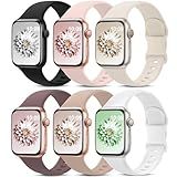 6 Pack Sport Bands Compatible with Apple Watch Band 38mm 40mm 41mm 42mm 44mm 45mm 49mm 46mm,Silicone Waterproof Strap for iWatch Apple Watch Series 11 10 9 Ultra 8 7 6 5 4 3 2 1 SE Women Men