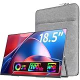 VisionOwl Large Portable Monitor-18.5 Inch Computer Gaming Display 100Hz 125% sRGB FHD 1080P USB-C HDMI IPS Screen for Laptop Mac Surface PC PS4/PS5 Xbox Built-in Kickstand, Speakers, VESA Mountable