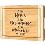 House Warming Gifts New Home 2025, Engraved Cutting Board New Home Gift Ideas, Housewarming Gifts for Women Men Couple, New Homeowner Gifts Closing Gifts for Home Buyers New Apartment Gifts