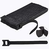 Nettbe 60 PCS 6 Inches Reusable Cable Ties, Adjustable Cord Straps Wire Organizer Cord Wrap and Hook Loop Cable Management