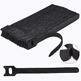 Nettbe 60 PCS 6 Inches Reusable Cable Ties, Adjustable Cord Straps Wire Organizer Cord Wrap and Hook Loop Cable Management
