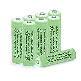 QBLPOWER AA Ni-MH 600mAh 1.2V Rechargable Solar Light Batteries for Outdoor Solar Lamps Garden Lights Remotes Mice(8Pcs)