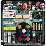 Spooktacular Creations 26 Pcs Halloween Family Makeup Kit, Zombie Makeup, Face Paint with Zombie, Fake Blood Costume Easy On & Easy Off Character Set for Halloween Party Supplies