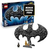 LEGO DC Batman: Batman Logo Building Toy - Super Hero Bedroom Decor for Kids, Boys & Girls, Ages 12+ - with Classic & Golden Batman Minifigures - Gift Idea for Birthdays & Fans - 76330