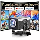 HP MC450 Smart Mini Portable Projector with WiFi & Bluetooth, Official Licensed Apps, Short Throw Projector with 4K Support, Voice Control, USB-C, Movie Projector for Bedroom & Outdoor