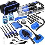 Viewsun Car Cleaning Kit, Car Interior Detailing Kit with High Power Handheld Vacuum, Detailing Brush Set, Windshield Cleaner, Cleaning Gel, Complete Auto Accessories for Men, Women