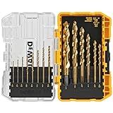 DEWALT Drill Bit Set, Titanium Nitride Coated, 14-Piece (DW1354)