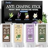 Dmsky 4 Flavors Anti Chafe Balm,Anti Chafing Stick for Men and Women,Chafing Stick with Added Emollients for Dry, Sensitive Skin,Use on Arm,Underarm,Chest,Bra Line,Thigh Chafing,Mini 0.5 OZ