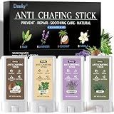 Dmsky 4 Flavors Anti Chafe Balm,Anti Chafing Stick for Men and Women,Chafing Stick with Added Emollients for Dry, Sensitive Skin,Use on Arm,Underarm,Chest,Bra Line,Thigh Chafing,Mini 0.5 OZ