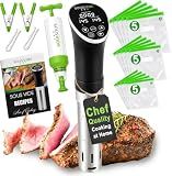 Sous Vide Cooker 1000W | Digital Sous Vide Machine with 15 Vacuum Seal Bags