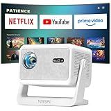 4K Smart Projector with WiFi and Bluetooth, Officially-Licensed App & 2000 ANSI,Auto Focus & Keystone Portable Projector with Stand,Outdoor Home Theater Projector