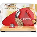 vanerepok Manual Bread Slicer for Homemade Sourdough Bread Versatile Hand Crank Bread Slicer for Sourdough Crusty Bread Etc Stainless Steel Slicers Adjustable Width for Homemade & Commercial Use