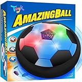 Toyk Boy Toys - LED Hover Soccer Ball - Air Power Training Ball Playing Football Indoor Outdoor Game - Birthday Gifts for Kids, Age 3 4 5 6 7 8-12 Year Old Boys - Soccer