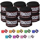 Ringside Mexican Style Boxing Hand Wraps (5 Pairs Pack), Black , 180"