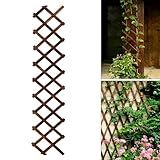 Expandable Garden Trellis, 13" x 68" Thickened Wooden Lattice Trellis for Climbing Plants Outdoor Ivy Vine Rose Clematis for Garden Fence Wall Patio Room Decor (1)