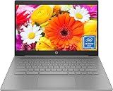 HP 14" HD Chromebook Laptop for Students, Intel Quad-Core N4120(> N4020), 4GB RAM, 64GB eMMC, WiFi, Webcam, HDMI, USB-A&C, 14 Hours Battery Life, Zoom, Chrome OS, CUE Accessories