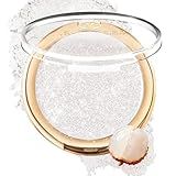 YOUNG VISION Pressed Powder Highlighter, Baked Natural Glow Contour Powder & Face Highlighter, Cruelty Free, Shimmer Highlighting Makeup for Face, Eye, Eyeshadow, Body, Skin, Xmas Gift (Silver)