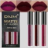 evpct 3Pcs Dark Red Purple Plum Matte Liquid Lipstick Sets for Women Matte Lip Stain Long Lasting Waterproof, Burgundy Blood Blue Red lipstick, Black Cherry Maroon Gothic 24 Hours Magic Lipsticks