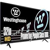 Westinghouse 32 Inch TV, HD LED Small Flat Screen Non-Smart Television, Works with Fire Stick, Roku, Apple TV, TiVo, Xumo, and Streaming Devices