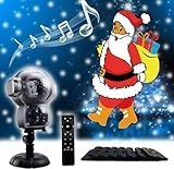 UPODA LED Snowfall Halloween Waterproof with Remote Control Timer and Music Player Anime Snow Light Projector for Outdoor Wedding Holiday Party Decorations