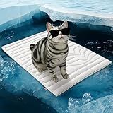 ZonLi Dog Cooling Mat, 20" x 16"Small, Reversible Cooling Pad for Cats & Rabbits (Cool & Warm), Durable & Machine Washable, Pet Mat for Crate, Kennel, Bed, Sofa, Arctic Grey