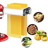 Pasta Maker Attachment for All Kitchenaid Mixers, Noodle Maker Kitchen Aid Mixer Accessories 3 In 1 Including Dough Roller Spaghetti Fettuccine Cutter - Homemade Fresh Pasta Easily!