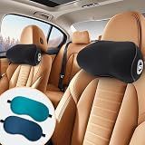 2 Pack - Car Headrest Pillow for Neck Support, 100% Memory Foam Car Pillow
