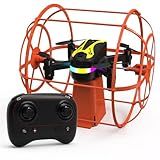 Morlyrctooy M17 Mini Drone Land-Air Dual Mode Indoor RC Quadcopter with Protective Cover for Beginners Headless Mode One Key Take-off/Landing 3D Flip 3 Speed Modes Rechargeable Battery