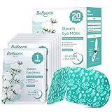 BeHoomi 20 Packs Steam Eye Mask, Heated Eye Mask Warm Compress for Eyes, Disposable Self Heating Steam Mask Sleep, Spa, Travel Essentials & Relaxation Gifts for Women, Stocking Stuffers (Unscented)
