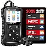 XIAUODO OBD2 Scanner Car Code Reader Support Voltage Test Plug and Play Fixd Car CAN Diagnostic Scan Tool Read and Clear Engine Error Codes for All OBDII Protocol Vehicles Since 1996（Black）