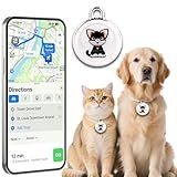 Smart GPS Tracker for Dogs,mini Easy to use Cat GPS Tracker,Waterproof and Drop-Proof,Real-time Positioning Smart Alarm pet Tracker,Extra Long Battery Life of 365 Day,No Subscription (Android & iOS)