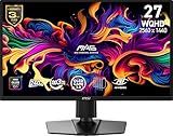 msi MAG 272QP QD-OLED X24 27-inch 2560 x 1440 (QHD) Gaming Monitor, 240Hz, Adaptive-Sync, HDMI, DisplayPort, VESA Mountable, Tilt, Height Adjustable, Speaker, 0.03ms, Black