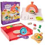 Kinetic Sand SquishPizza Playset, Moldable Play Sand Sensory Toys, Ages 5+