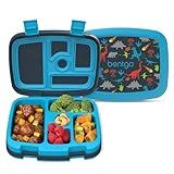 Bentgo Kids Prints Leak-Proof, 5-Compartment Bento-Style Kids Lunch Box - Ideal Portion Sizes for Ages 3-7, Durable, Drop-Proof, Dishwasher Safe, & PFAS & BPA-Free Materials (Dinosaur)