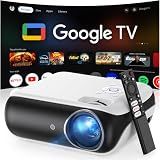 Official Licensed Google TV - HAPPRUN Native 1080P Bluetooth Projector