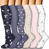 Copper Compression Socks for Women & Men (6 pairs) - Best Support for Nurses, Running, Hiking, Recovery