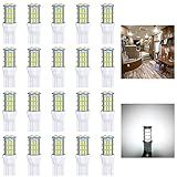 Antline T10 921 194 168 175 LED Bulbs White 20-Packs, Super Bright 3014 42-SMD LED Replacement 12 Volt RV Camper Trailer Boat Trunk Interior Dome Map License Lights, Backup Reverse Lights