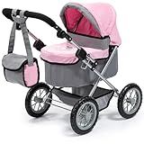 Bayer Design Baby Doll Trendy Pram in Grey/Pink, 67 x 41 x 68 centimeters, 1300800