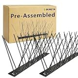 KOKMEYA Bird Spikes,Black Install,304 Stainless Steel Bird Deterrents Spikes for Outside to Keep Birds Away Bird Scare Devices Outdoor,9.84FT 12Pcs