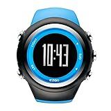 EZON GPS Running Watch with Distance Pace Alarm and Calorie Counter and Stopwatch for Men (Blue)