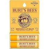 Burt's Bees Lip Balm - Original Beeswax, Lip Moisturizer With Responsibly Sourced Beeswax, Tint-Free, Natural Origin Conditioning Treatment, 2 Tubes, 0.15 oz.