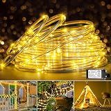 66FT 200 LED Rope Lights for Outside, Warm White Christmas Lights Outdoor