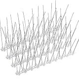 Boenoea Bird Spikes, Bird Devices Outdoor of Stainless Steel for Fence Windowsill Roof, Bird Deterrent Spikes for Small Bird and Squirrels (3.3FT)