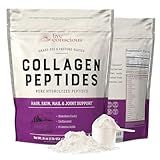 Live Conscious Collagen Peptides Powder - Naturally-Sourced Hydrolyzed Collagen Powder - Hair, Skin, Nail, and Joint Support - Type I & III Grass-Fed Collagen Supplements for Women and Men - 16oz