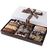 Barnetts 12 Chocolate Biscotti Gift Box, Gourmet Cookie Gifts Basket for Him and Her Food Delivery, Fancy Cookies Spring Candy Treats Baskets Ideas for Dad, Husband, Father, Brother, Son, Father, Grandmother, Mother, Grandma, Valentines Day Christmas Holiday Thanksgiving