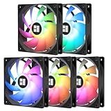 Thermalright 5 Pack TL-C12C-S CPU Fan 120mm ARGB Case Cooler Fan, 4pin PWM Silent Computer Fan with S-FDB Bearing Included, up to 1550RPM Cooling Fan（5 Quantities）